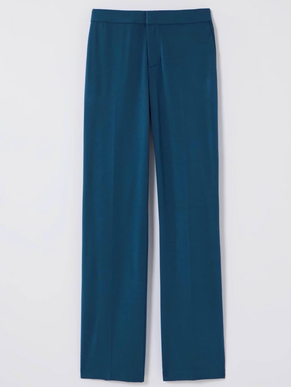 J. Jill Wearever Polished Knit Suit Pants in Teal Blue